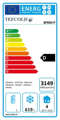 Congélateur vertical de boulangerie, 850 L - Euronorme