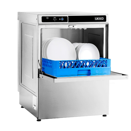 Lave Vaisselle Professionnel Double Paroi Triphasé, 50x50 cm - Pompe De Vidange Intégrée