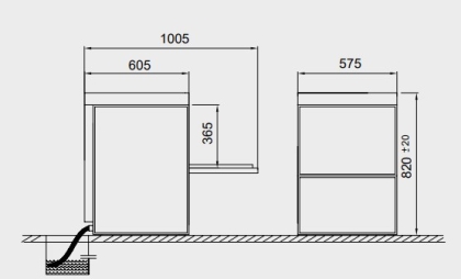 Lave-vaisselle fontal, Panier 500x500mm, 4 programmes, 400V- avec Pompe de Vidange