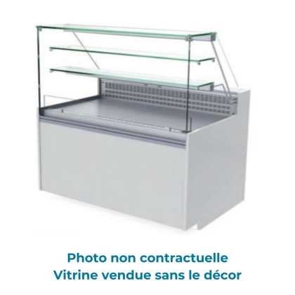 Vitrine de Boulangerie Neutre Fermée, Vitrage Bas