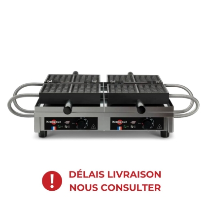 Gaufrier électrique double - 4 x 6 Liège Paty