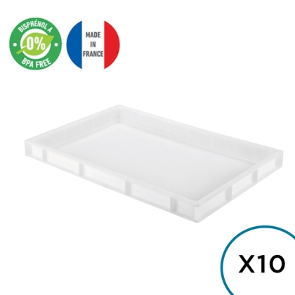 Pack 10 Bacs à Pâtons Blanc 600x400 mm - 9L