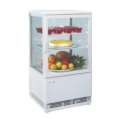 Mini vitrine réfrigérée blanche - 58 L