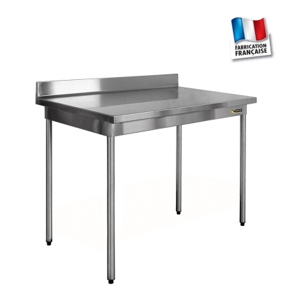 Table Inox Adossée L 1000 mm