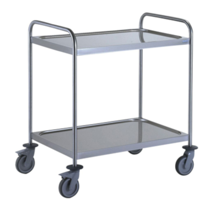 Chariot de service inox 2 plateaux 800x530 mm