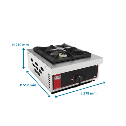 Réchaud gaz - 1 feu - 7000 W