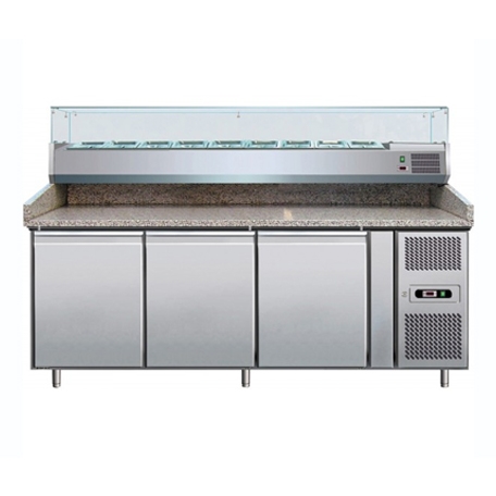 FRIGO TABLE PIZZA 2 PORTES ET 7 TIROIRS