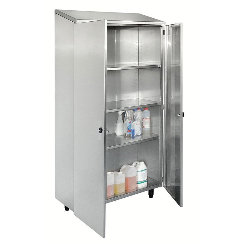 Armoire inox de rangement avec porte battante et 3 étagères, 600x600 mm -  Virtus group - Armoires de Rangements Inox - référence SAVB205506 -  Stock-Direct CHR