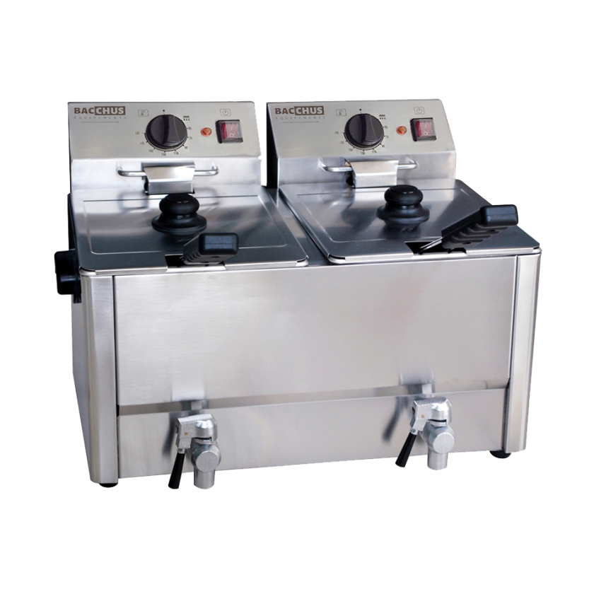 Friteuse induction double bac 2 x 8L
