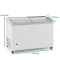 Congélateur crème glacée, portes vitrées incurvées - 400 L  - Declassé