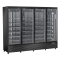 Armoire à boissons noire 4 portes, 2248 L - Classe C