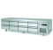 Meuble soubassement positif GN1/1,  8 tiroirs - 359L