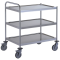 Chariot de service inox 3 plateaux 800x530 mm