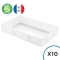 Pack de 10 Bacs à Pâtons Blanc 530x325x90 mm - GN1/1