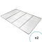 Lot de 2 - Grilles Inox  600 x 400 mm - 29 Fils Ø 2 mm, 3 Traverses Ø 5 mm