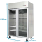 Armoire compacte négative inox, 2 portes vitrées - 900 L