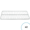 Lot de 2 - Grilles Inox GN1/1, Spécial Cuisson - 12 Fils Ø 4 mm, 1 Traverse Ø 7 mm