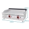 Plancha Gaz Professionnelle Acier 80 x 61cm - Déclassé